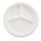 Chinet Paper Dinnerware, 3-Comp Plate, 9 1/4" dia, White, PK500 21228 - alternate 1